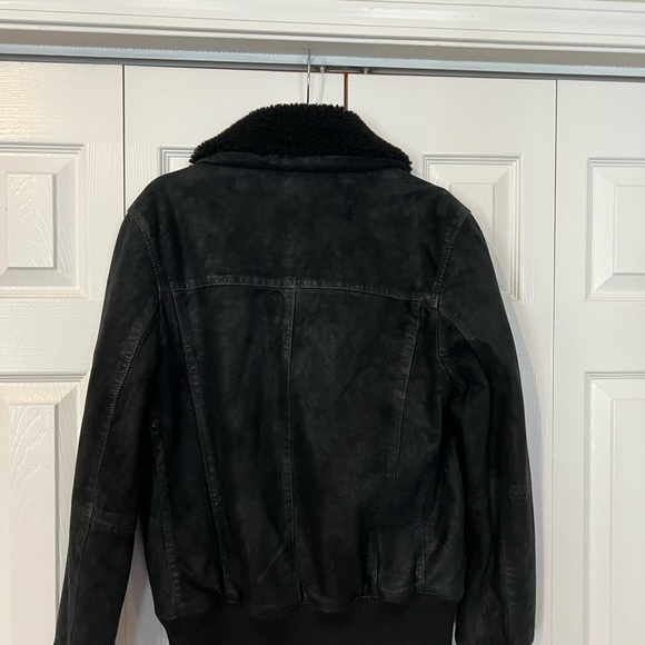 Black leather French Connection jacket size small - Picture 3 of 4